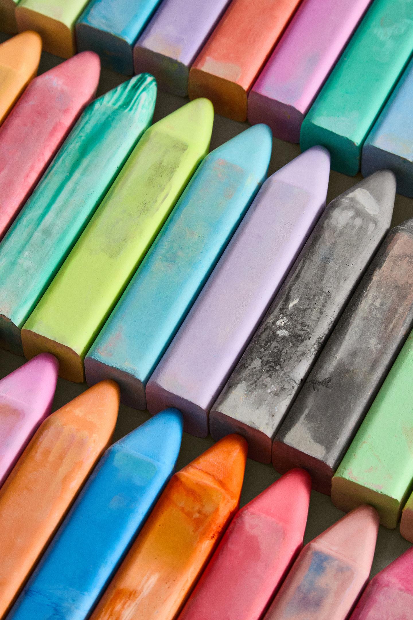 Jumbo Pastel Sidewalk Chalk Crayons Set 2