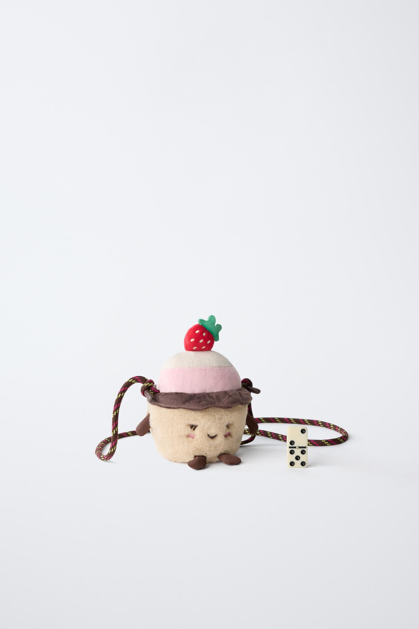 Strawberry Pudding Plush Crossbody Bag 5