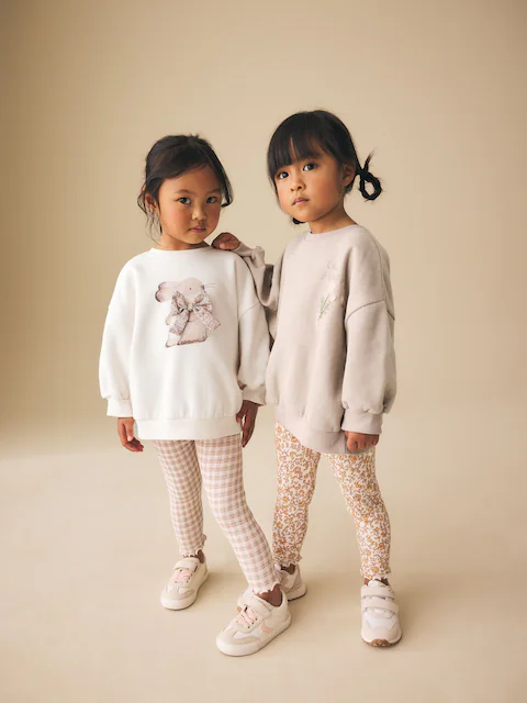 Girls' Printed Leggings Duo Pack 4