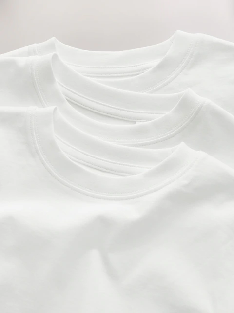 Kids' White Oversized Cotton T-Shirt 3