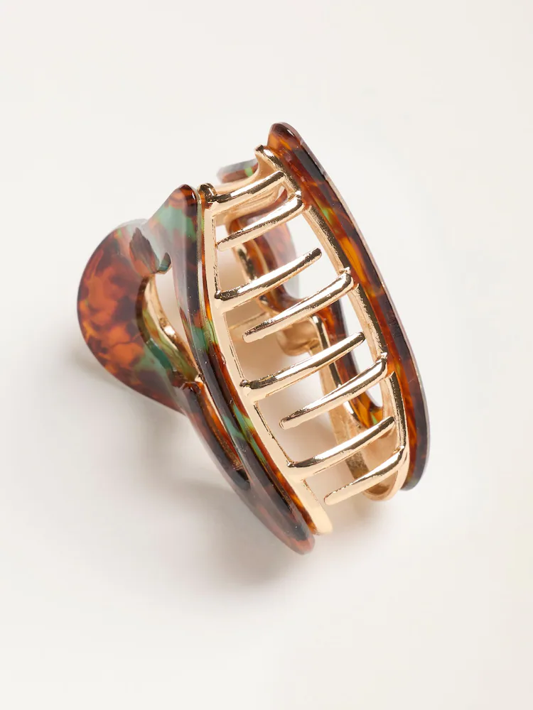Tortoiseshell Effect Hair Claw Clip 2