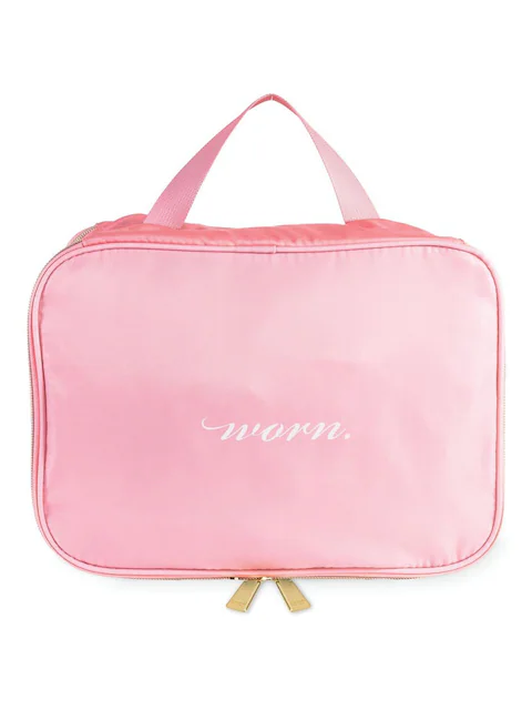 Pink Satin Travel Organiser & Sleep Mask Gift Set 3