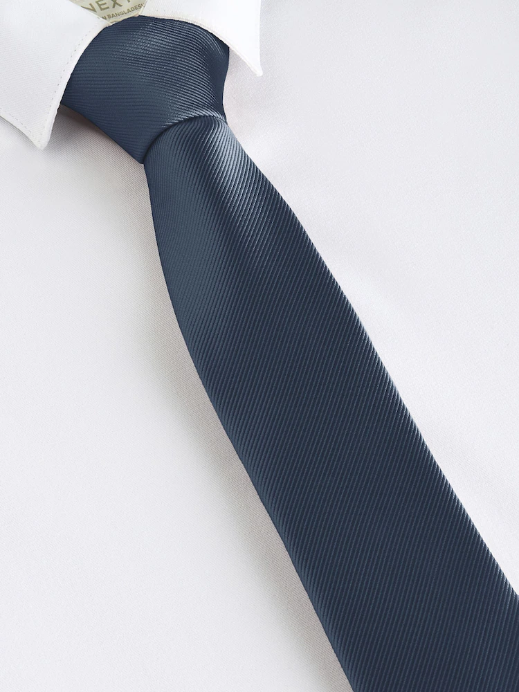 Men's Navy Satin Stripe Tie
