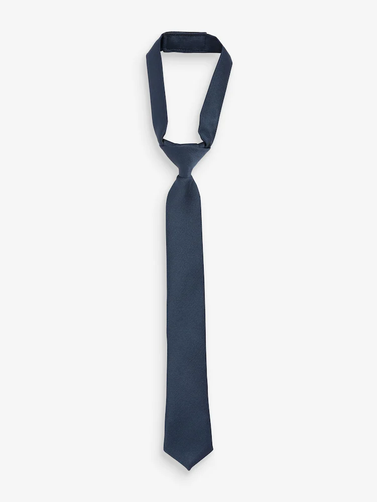 Men's Navy Satin Stripe Tie 2