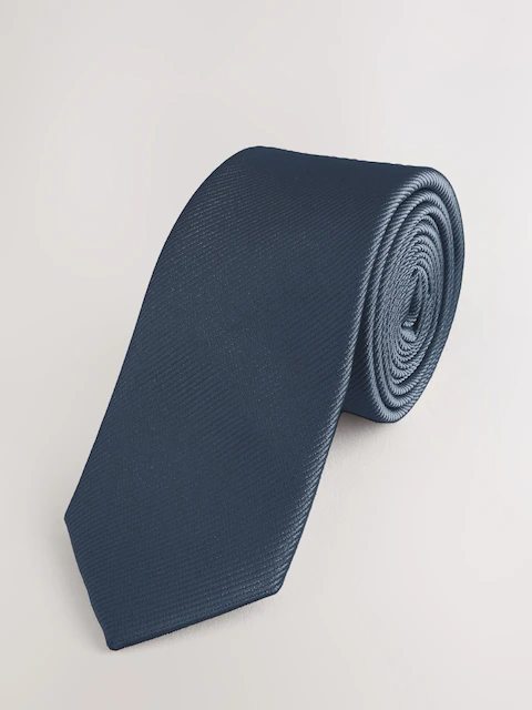 Men's Navy Satin Stripe Tie 3