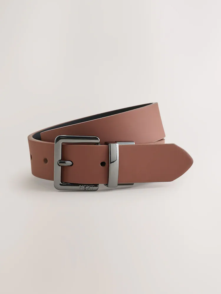 Men's Reversible Black & Tan Belt Set 2