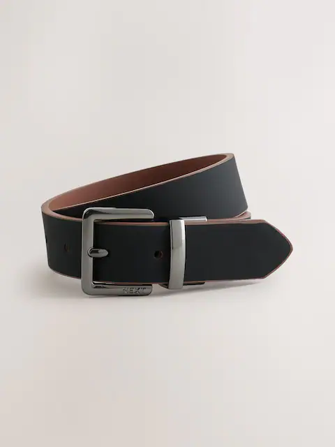 Men's Reversible Black & Tan Belt Set 3