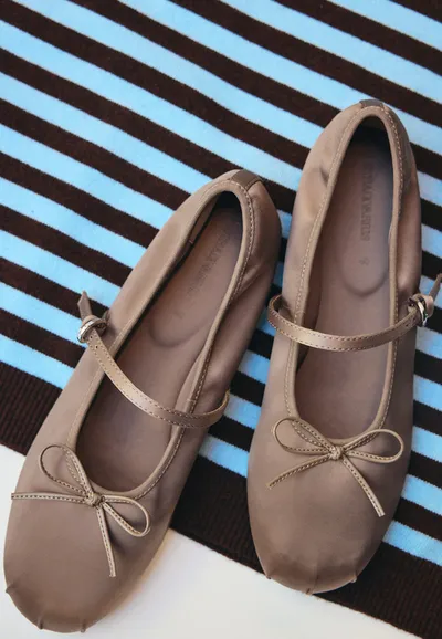 Satin ballet flats