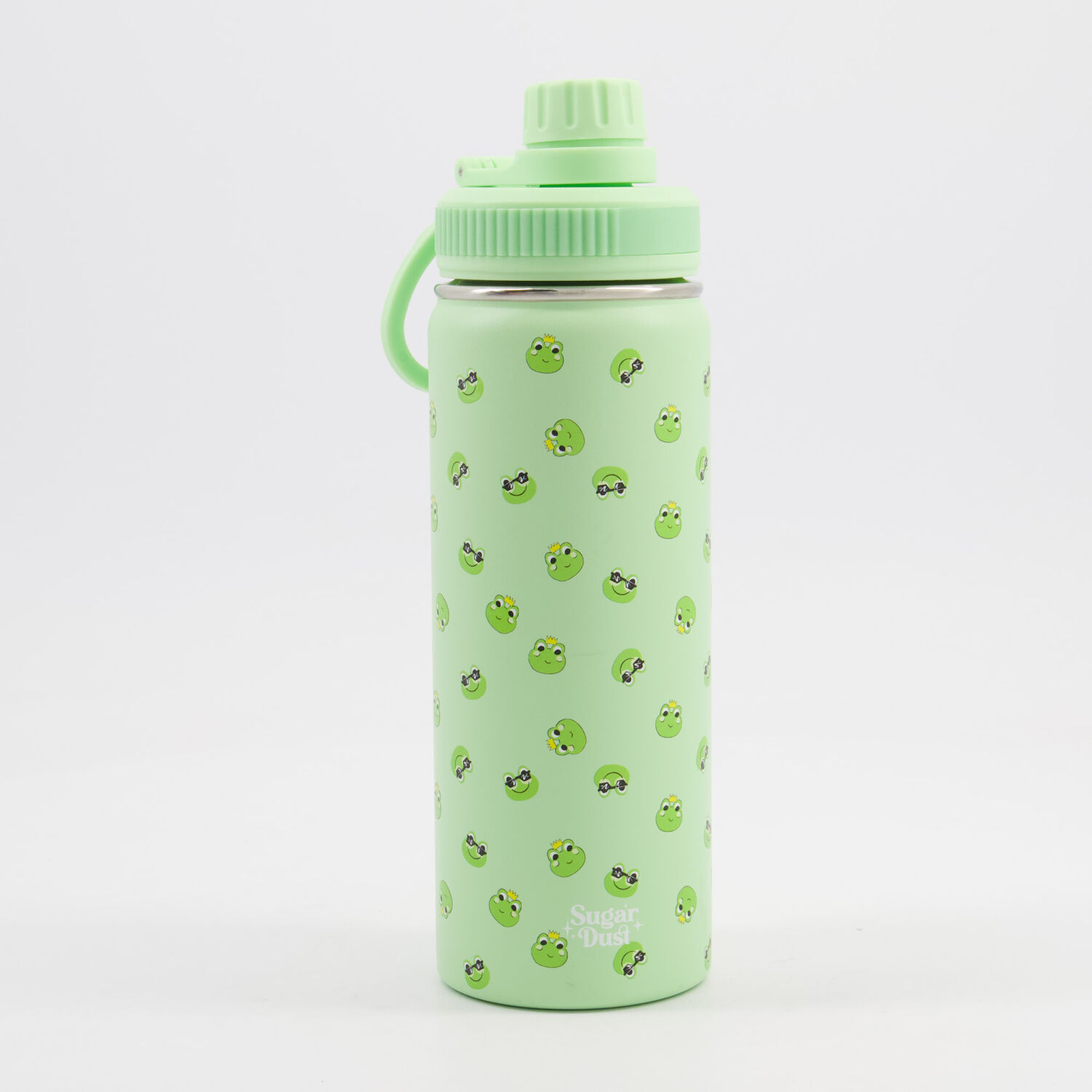 Sugar & Dust Frog Print Stainless Steel Water Bottle 500ml