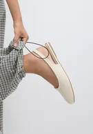 Leather-effect slingback ballet 2