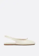 Leather-effect slingback ballet 5