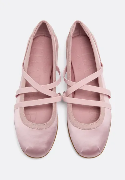 Satin criss-cross sneakerinas 2