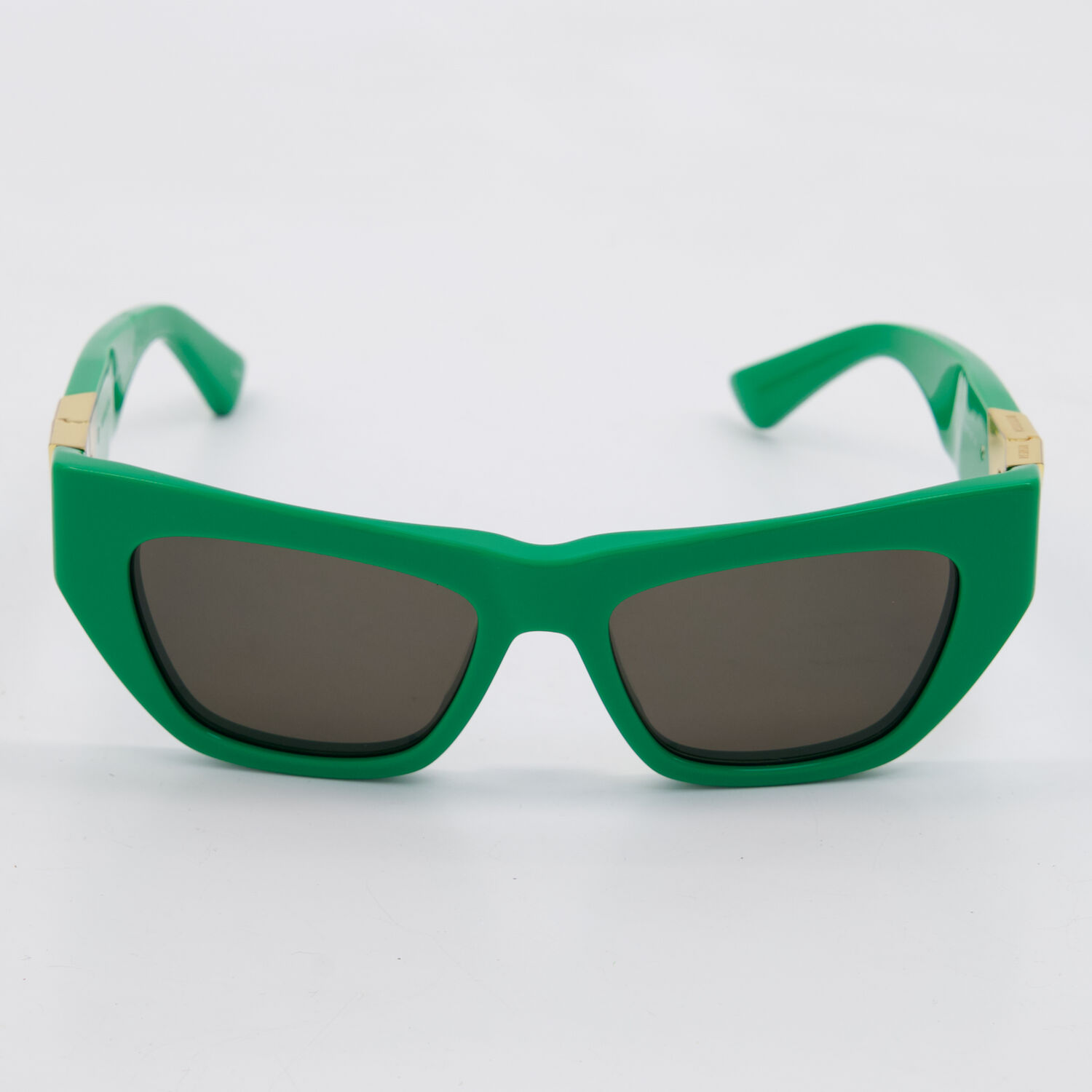 Retro Green Angular Sunglasses