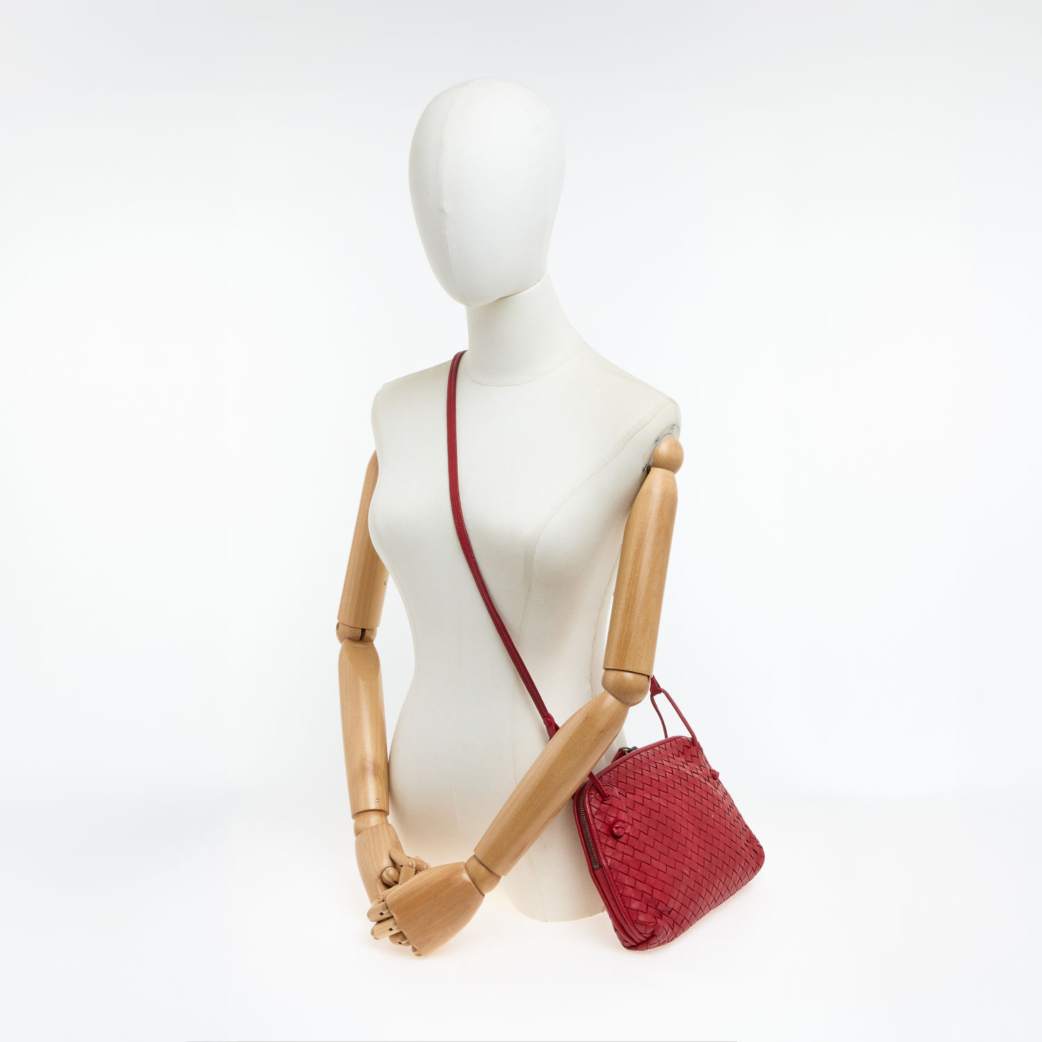 Ruby Red Woven Crossbody Bag 3
