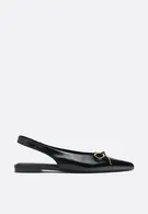 Pointed slingback ballet flats
