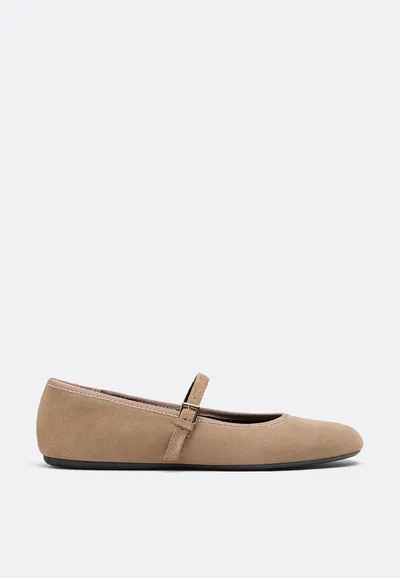 Leather Mary Jane ballet flats