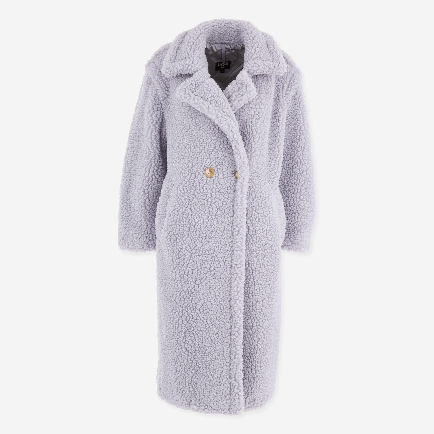 Purple Longline Teddy Coat