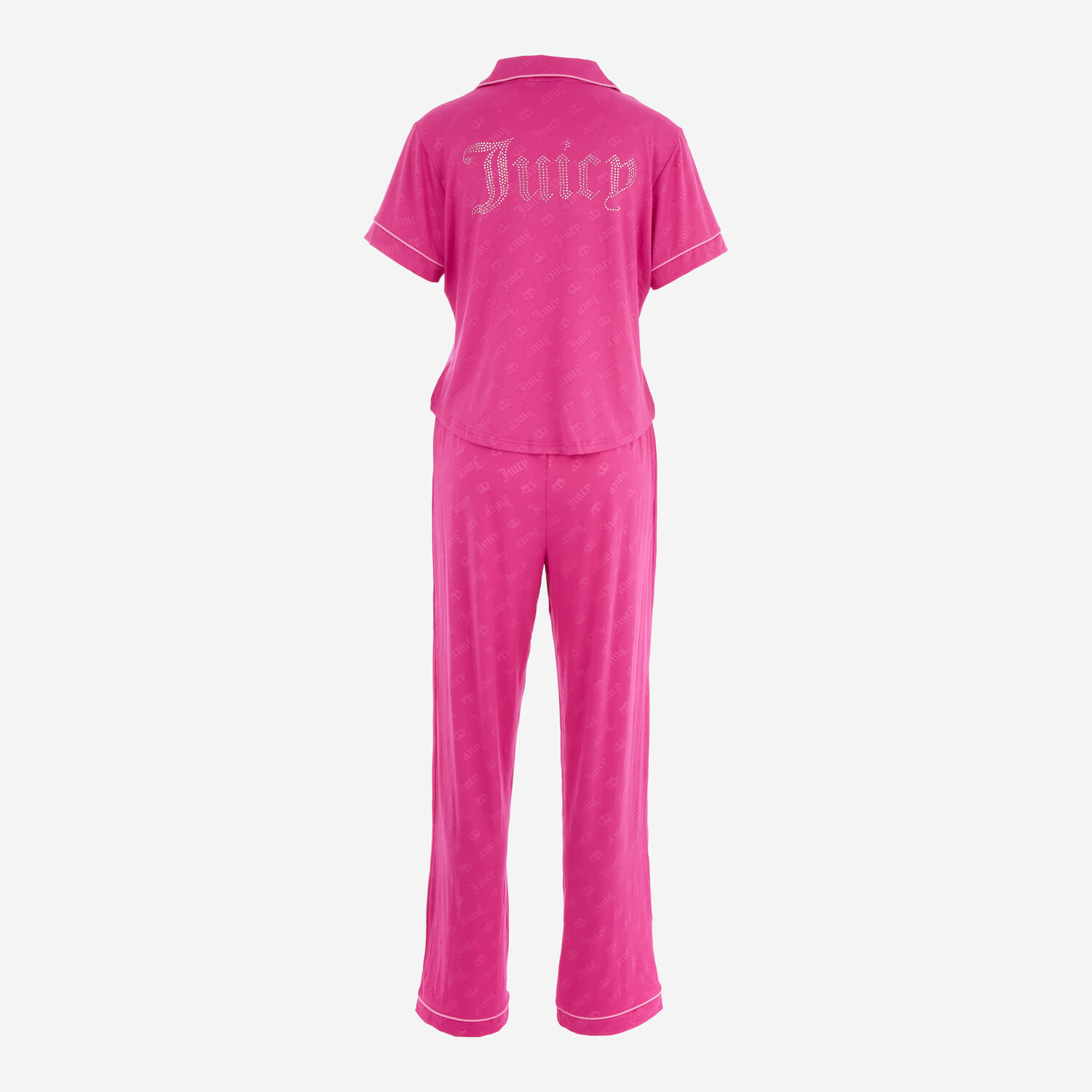 Women's Pink Three-Piece Pyjama Lounge Set 3