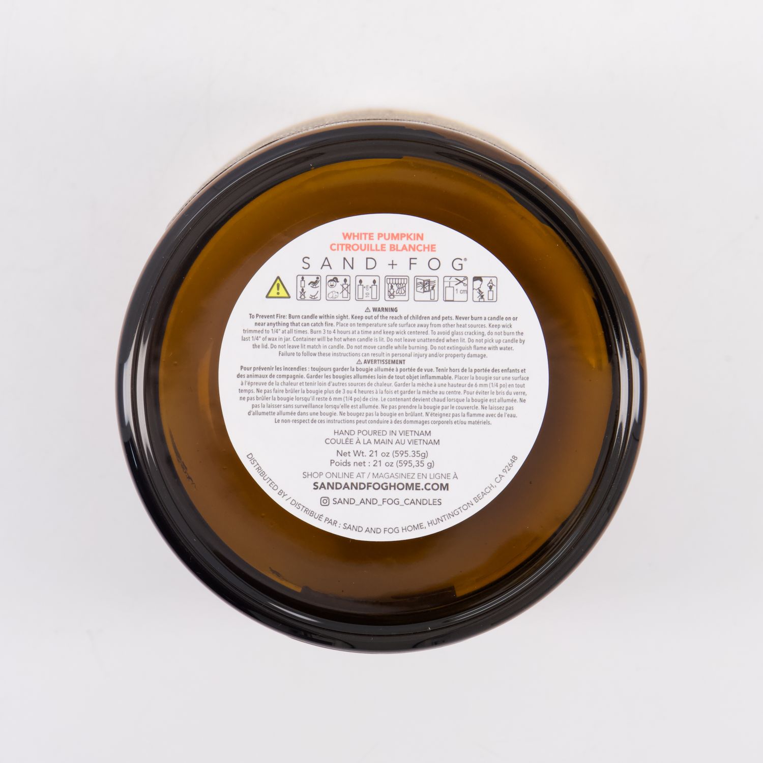 White Pumpkin Scented Candle 595g 2