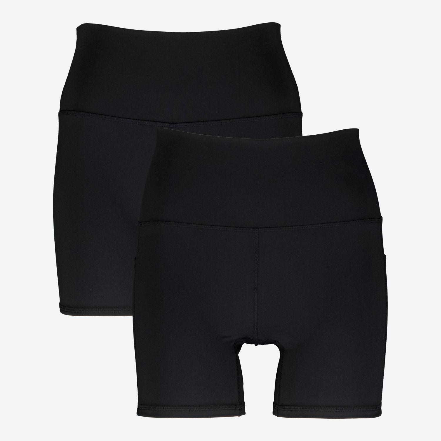 Women's 2 Pack Black High-Waist Cycling Shorts