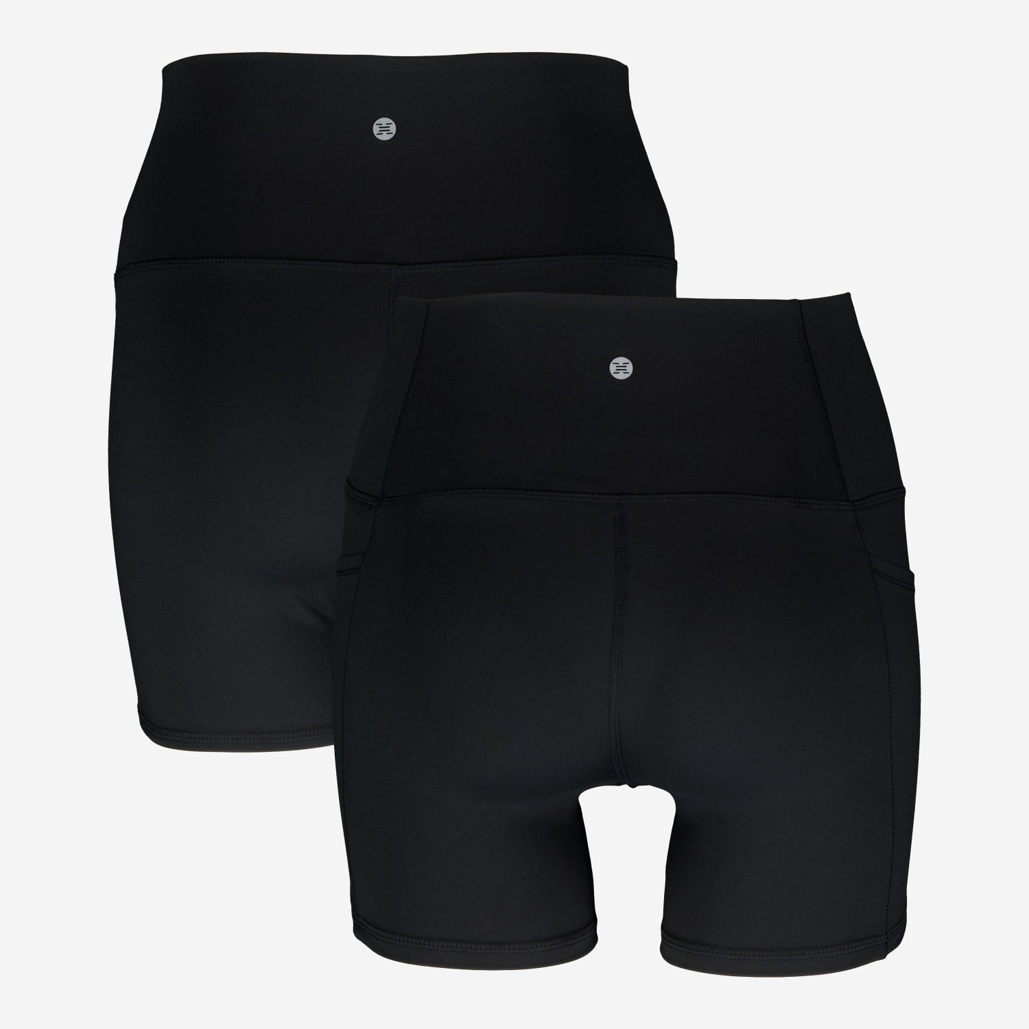 Women's 2 Pack Black High-Waist Cycling Shorts 2