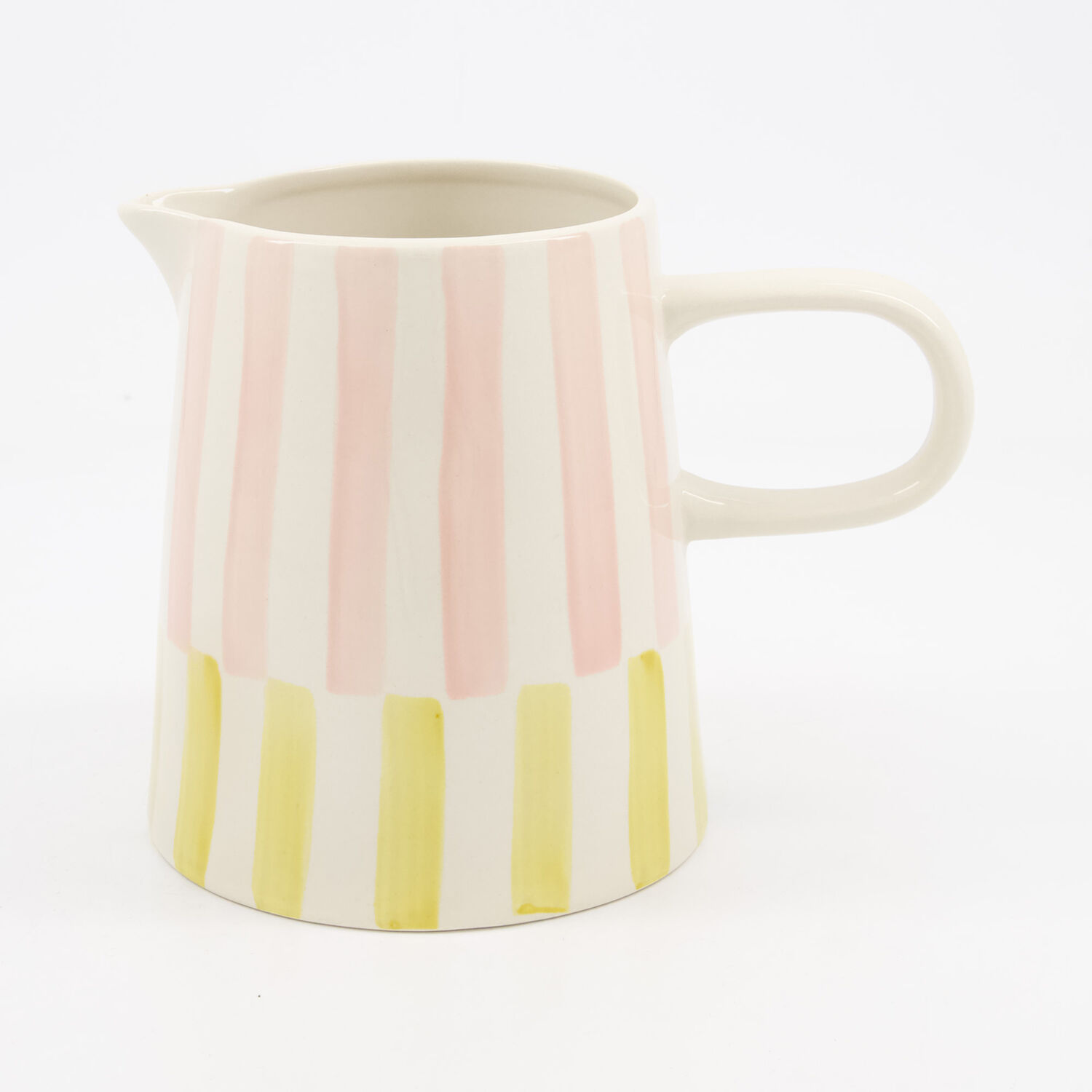 Pink & Yellow Striped Jug