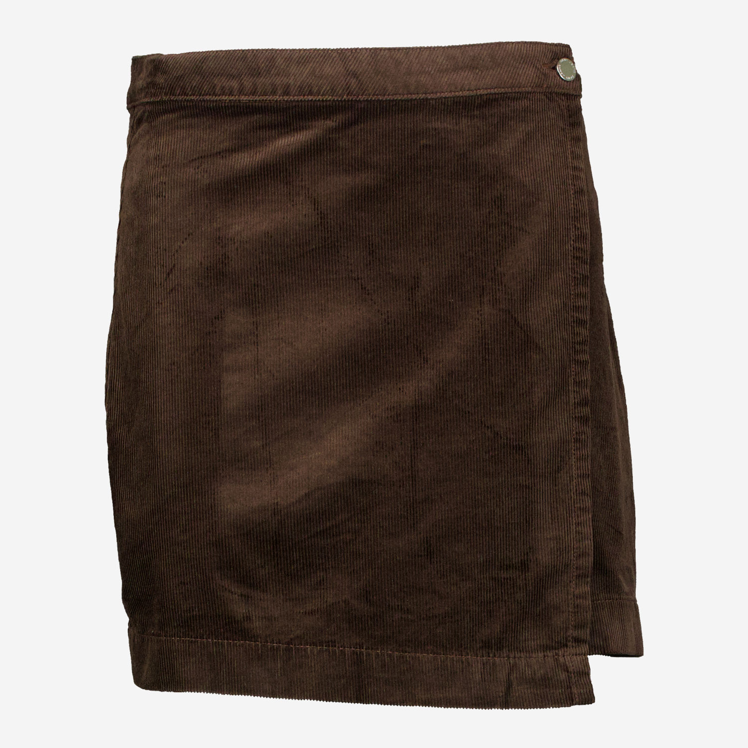 Expresso Corduroy Wrap Mini Skirt