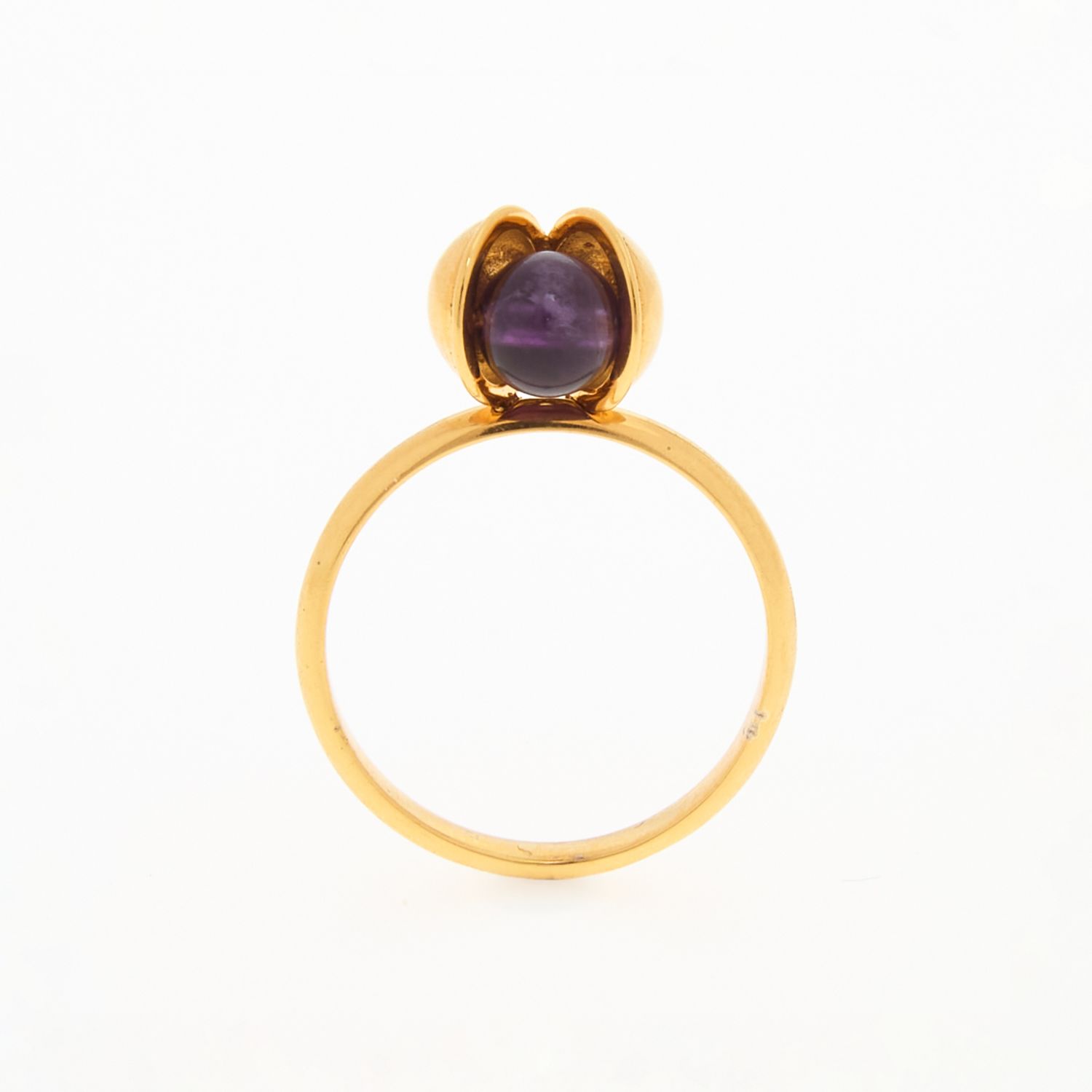 Gold-Tone Floral Gemstone Statement Ring 2