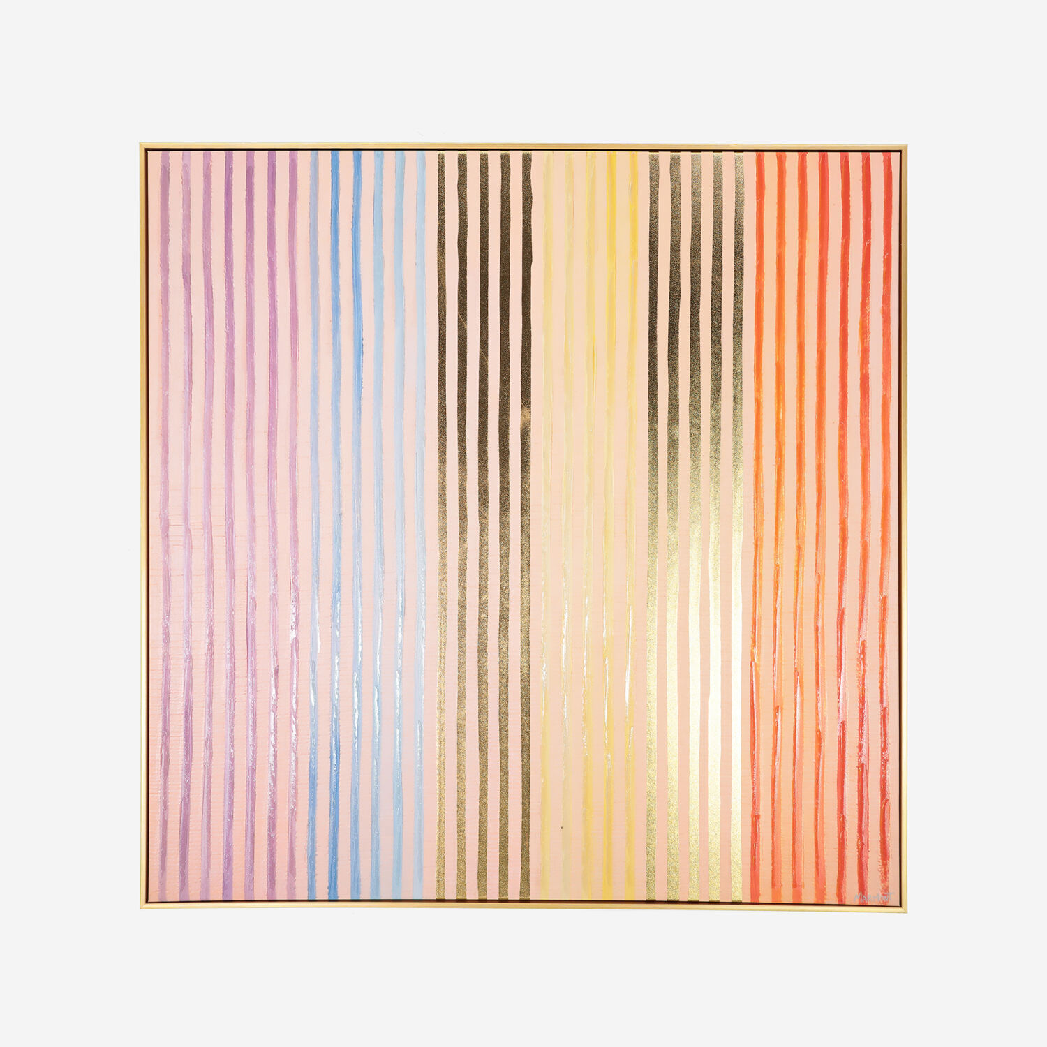 Abstract Pastel Stripe Framed Wall Art