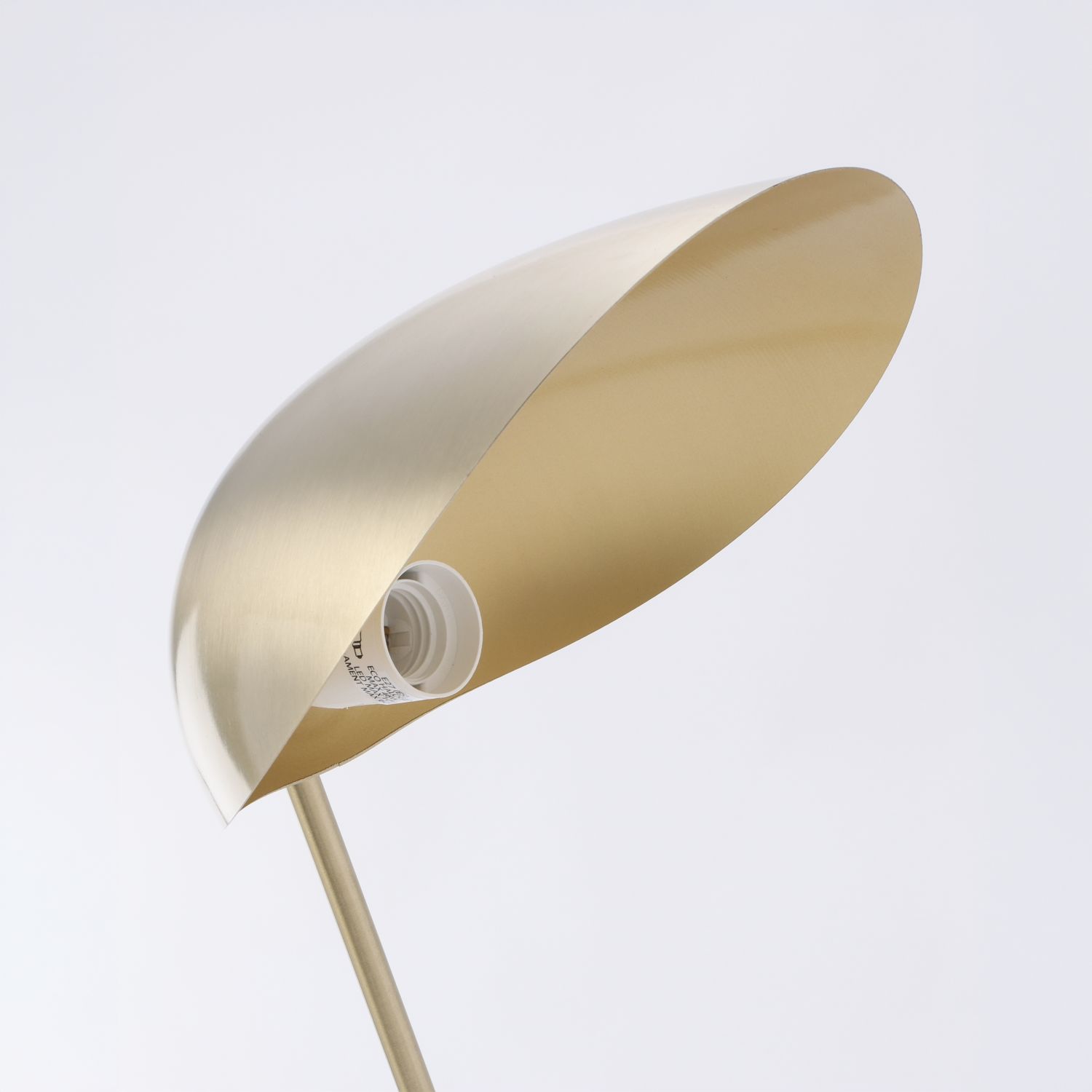 Gold Tone & Brown Marble Base Table Lamp 66x26cm 3