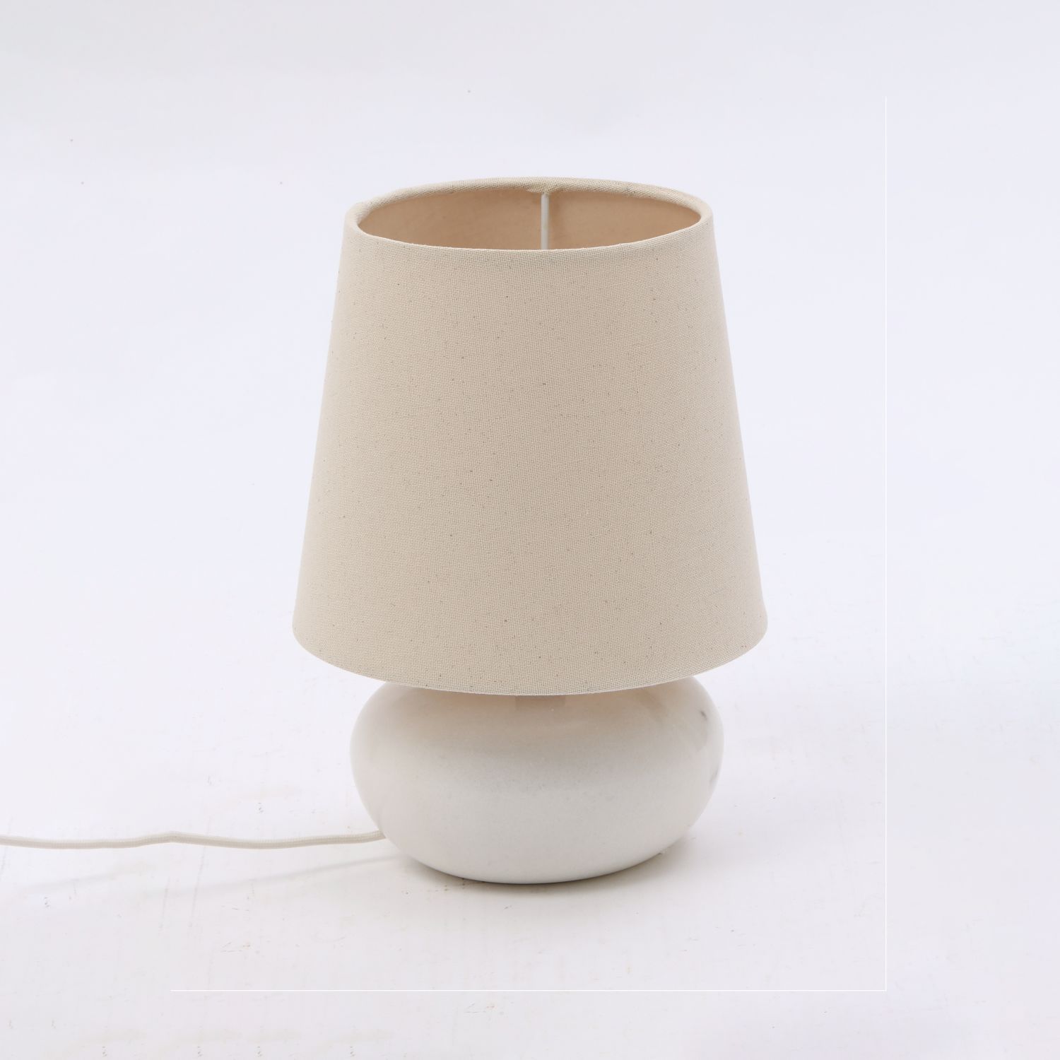 White Marble Table Lamp 27x20cm