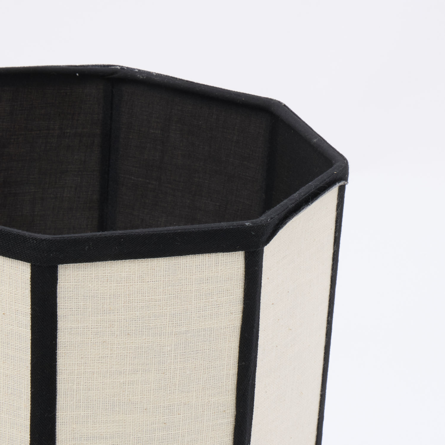 Black & Cream Octagonal Table Lamp 52x26cm 2