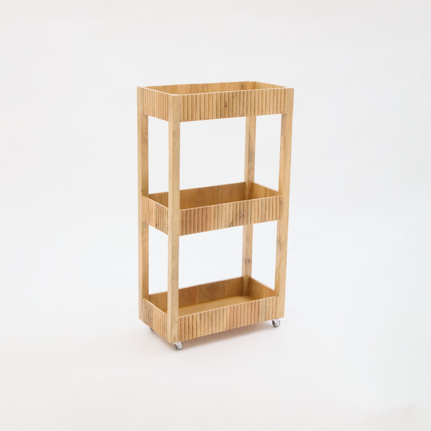 Wooden Three Tier Storage Trolley