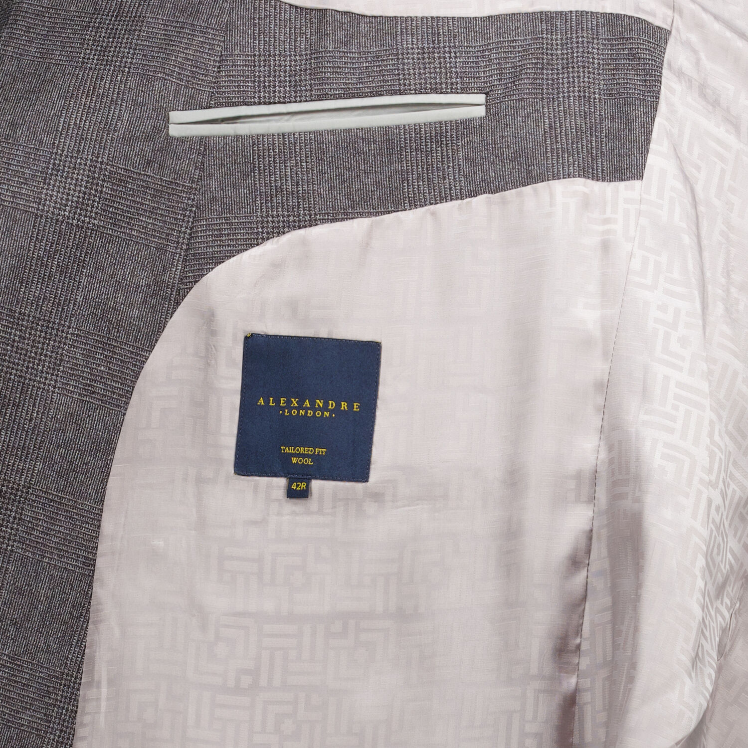 Grey Check Wool Blazer Jacket 3