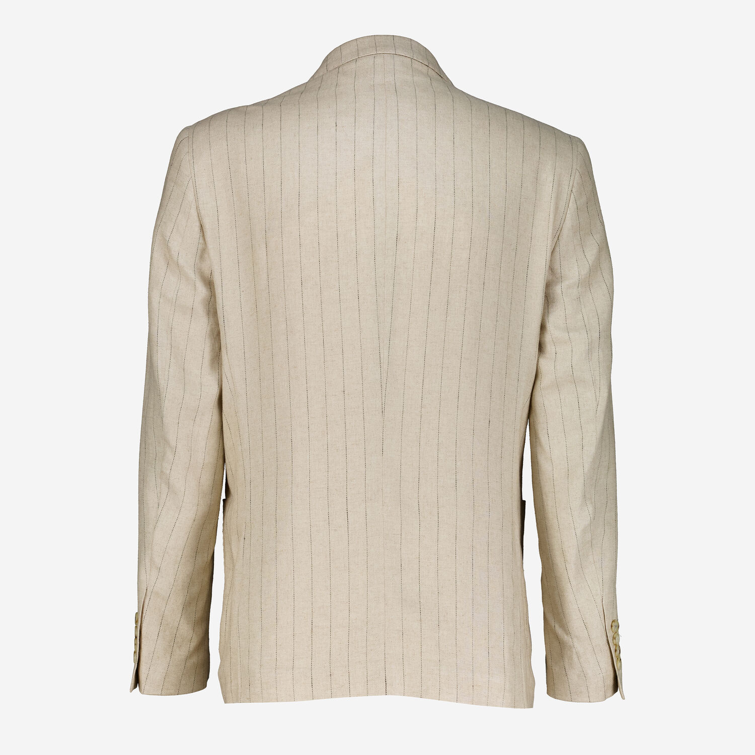 Cream Linen Blend Pinstripe Blazer 2