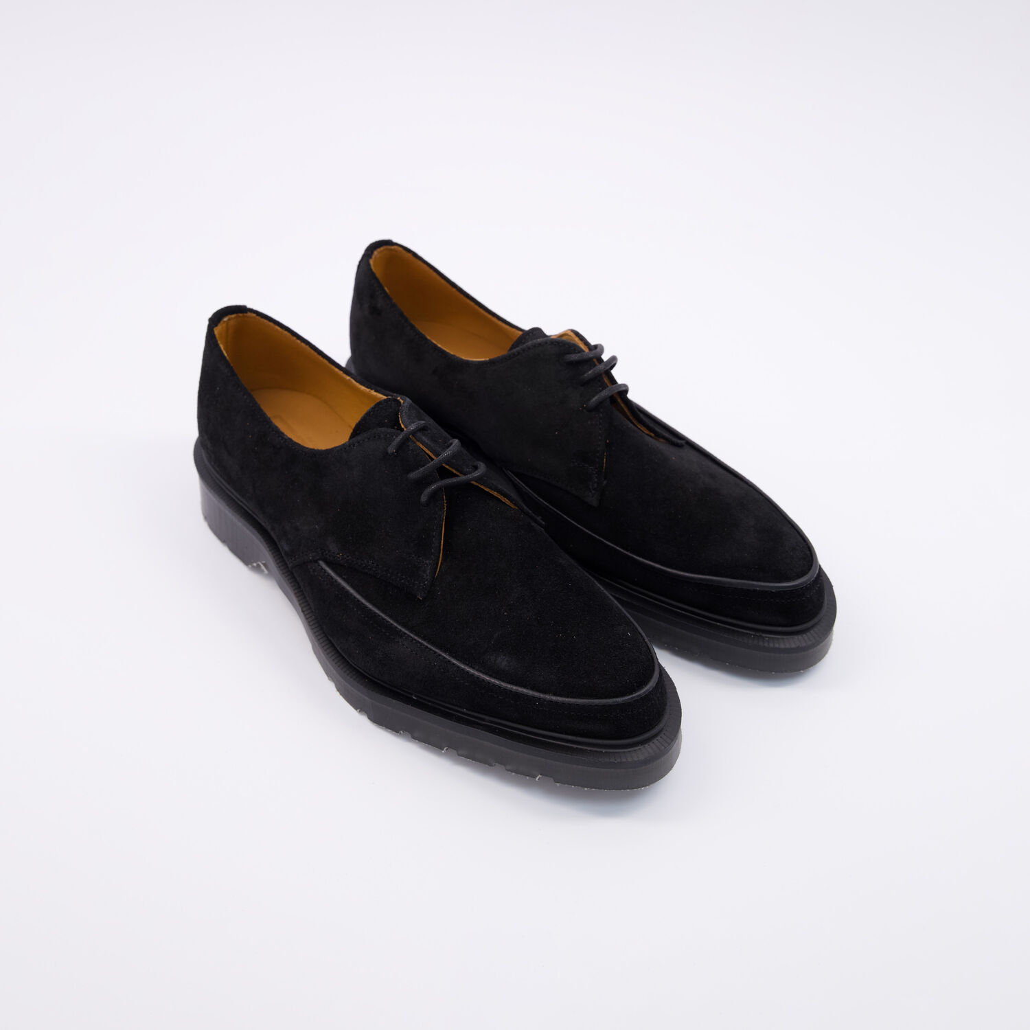 Black Suede Derby Shoes