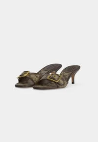 MARGOT SIGNATURE - Heeled mules - khaki/maple 2