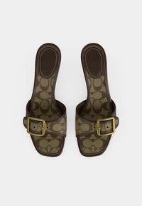 MARGOT SIGNATURE - Heeled mules - khaki/maple 4