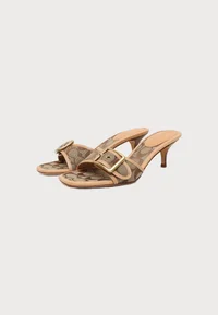 MARGOT SIGNATURE - Heeled mules - khaki/vachetta 2