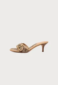 MARGOT SIGNATURE - Heeled mules - khaki/vachetta