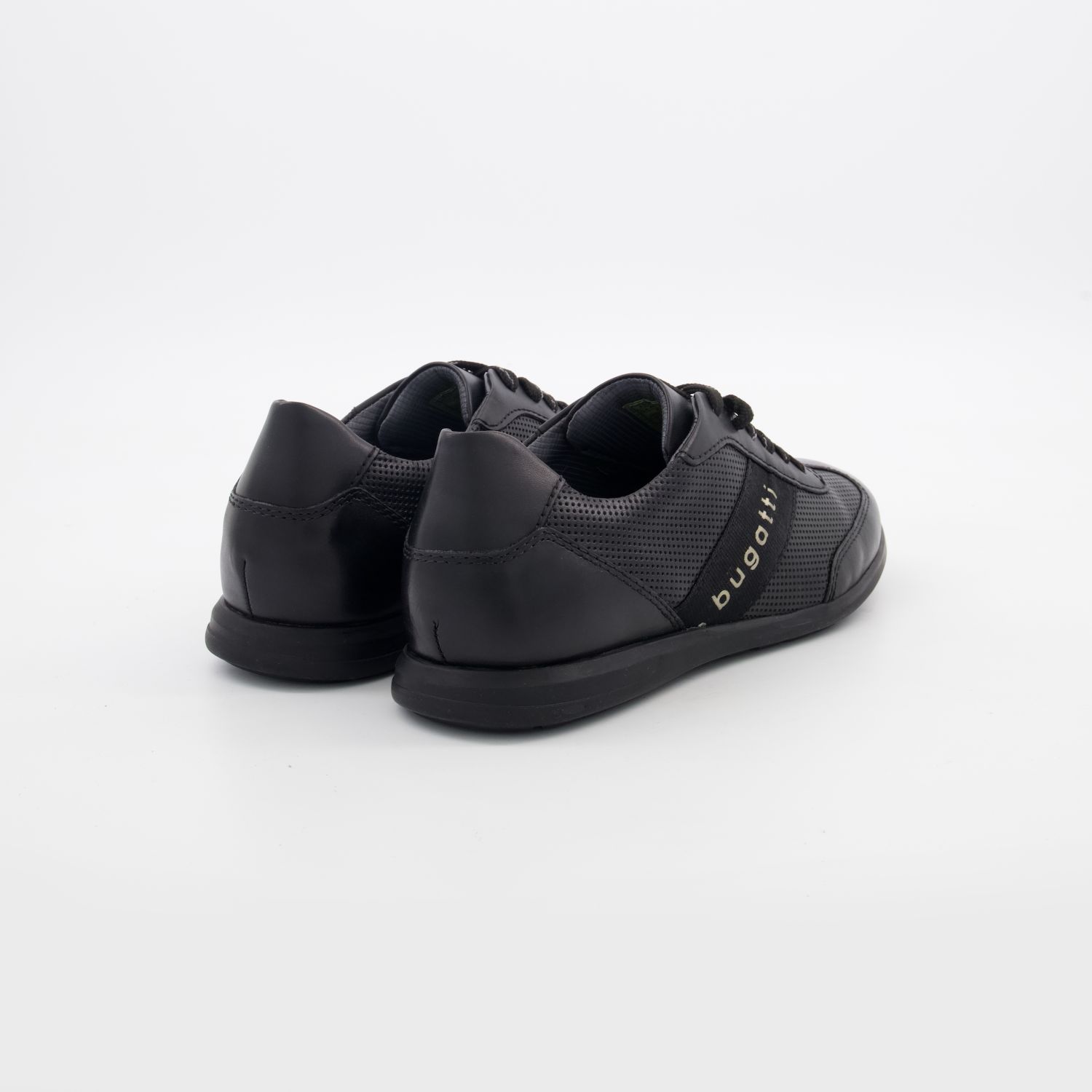 Black Leather Thorello Trainers 2