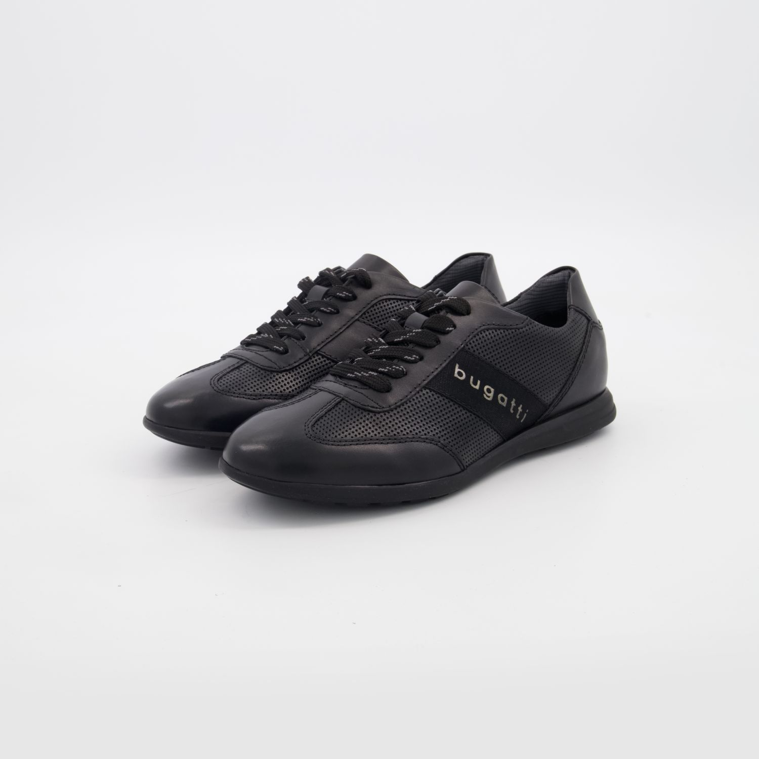 Black Leather Thorello Trainers 3