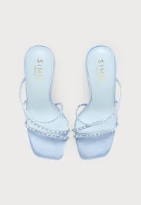BRISA - High heeled sandals - blue satin/gems 2