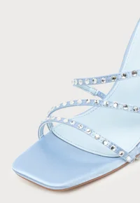 BRISA - High heeled sandals - blue satin/gems 6