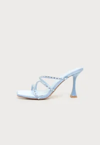 BRISA - High heeled sandals - blue satin/gems