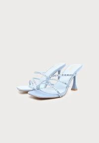 BRISA - High heeled sandals - blue satin/gems 4