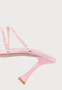 BRISA - High heeled sandals - pink satin/gems 5