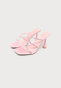 BRISA - High heeled sandals - pink satin/gems 2