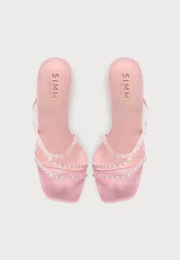 BRISA - High heeled sandals - pink satin/gems 4