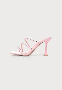 BRISA - High heeled sandals - pink satin/gems